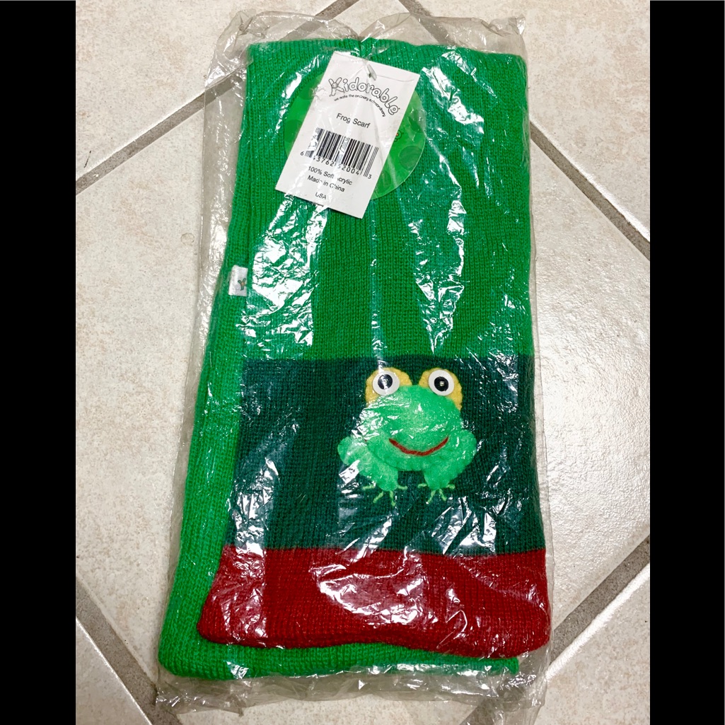 Boutique Brand Kidorable Frog Scarf New In Pkg